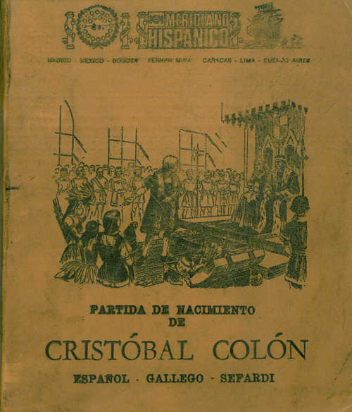 Partida de nacimiento de Cristóbal Colón. Español-gallego-sefardí. Jaime solá