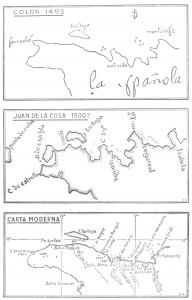 colon-juanDeLaCosa-cartamoderna Mapa Colón y Juan de la Cosa