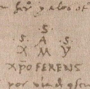 La firma de Cristóbal Colón