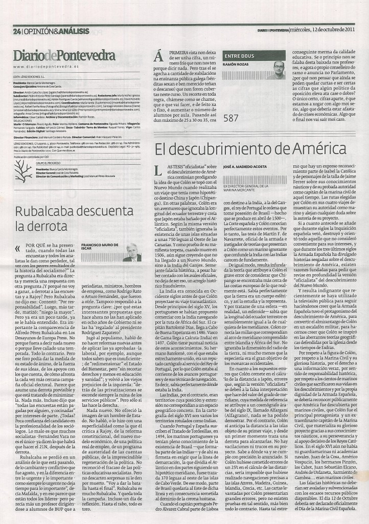 El descubrimiento de América y la versión oficialista