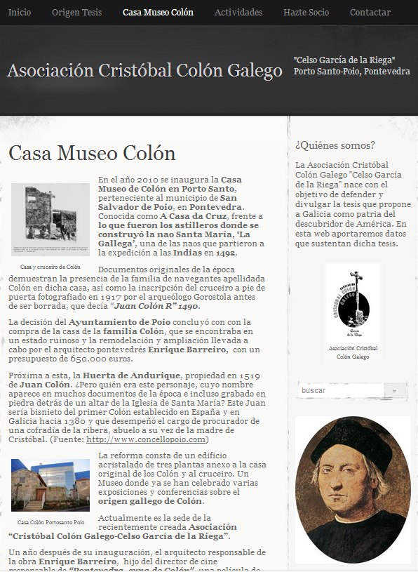Asociación Cristóbal Colón  galego García de la Riega