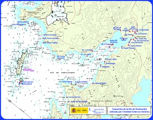 Carta náutica presentada en Pontevedra